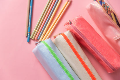 Trousse - Crème/Orange fluo