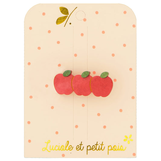 Barrette 3 pommes | Luciole et petit pois