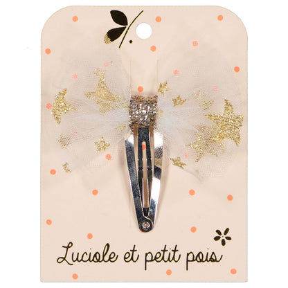 Barrette cheveux tutu étoilé - Pince clic clac 5 cm | Luciole et petit pois