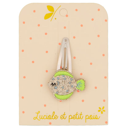 Barrette cheveux poisson à pois | Luciole et petit pois