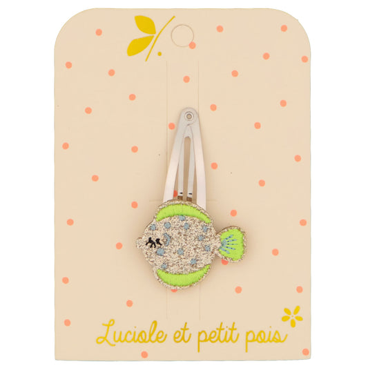 Barrette cheveux poisson à pois | Luciole et petit pois