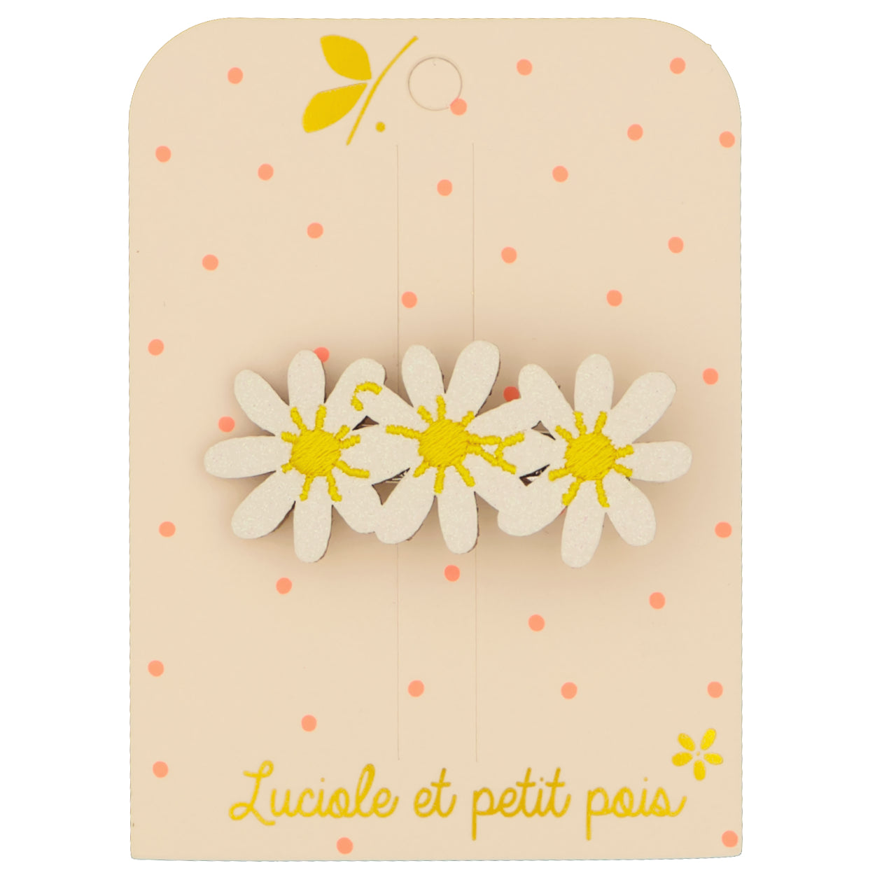 Barrette cheveux 3 marguerites | Luciole et petit pois