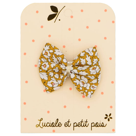 Barrette nœud ruban - Liberty Feather Meadow | Luciole et petit pois