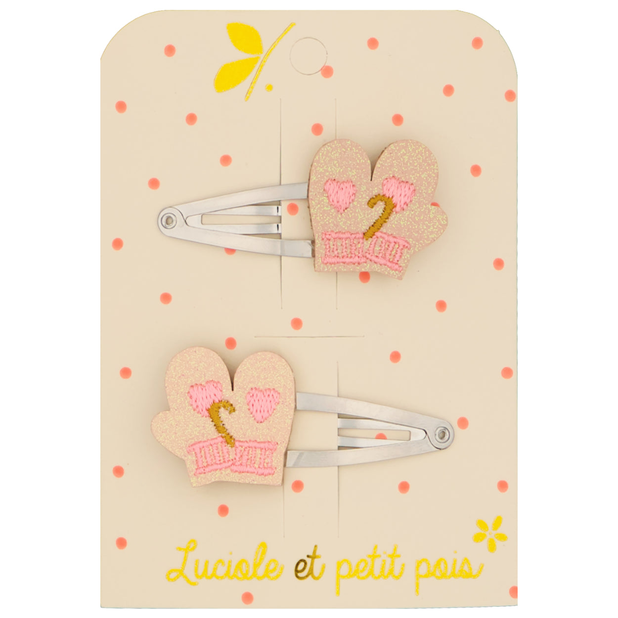 Barrettes gants (paire) | Luciole et petit pois