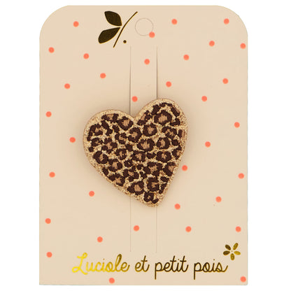 Broche cœur léo | Luciole et petit pois