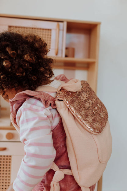 Nursery backpack - Pink sequins