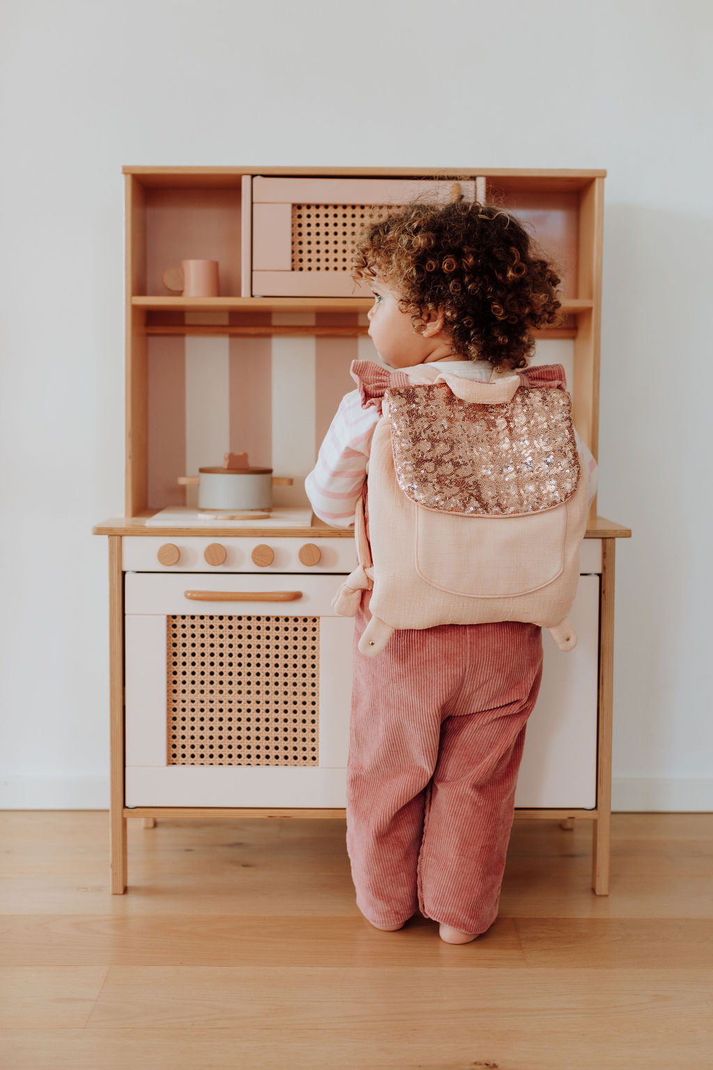 Nursery backpack - Pink sequins