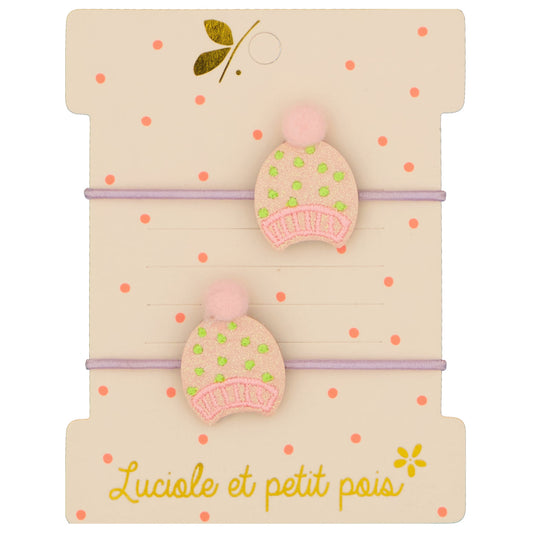 Élastiques mini bonnets (paire) | Luciole et petit pois