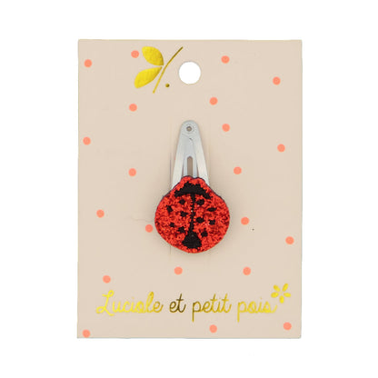 Barrette cheveux coccinelle - Pince clic clac 3 cm | Luciole et petit pois