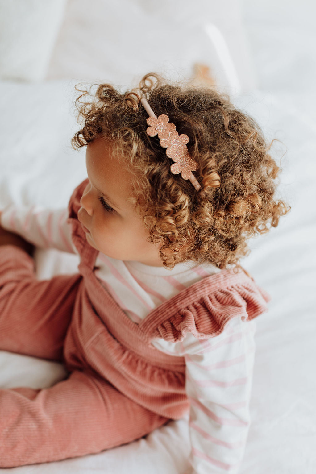 Glitter Headband - Pink Sakura Flowers