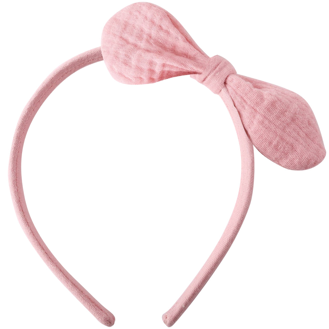 Rabbit headband - Double gauze candy pink